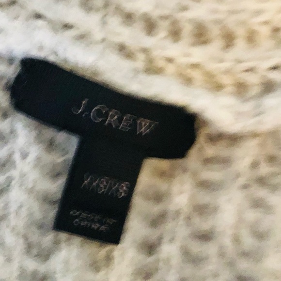 J. Crew Open Front Cardigan Midi Shawl Ribbed Wool Blend Gray Loose Boxy Fit XXS - Picture 7 of 15
